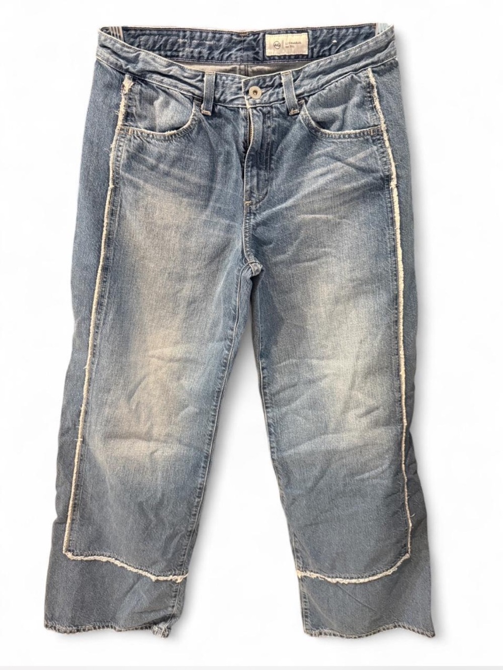 AG Adriano Goldschmied Adria Low-Rise Paneled Fit Jeans in Hyperion Faye Wash